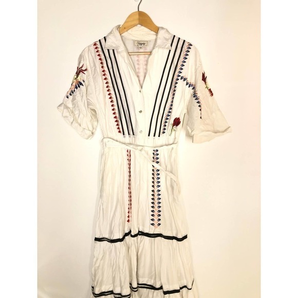 Temperley London Cherry Blossom Dress White 2 - Picture 4 of 13